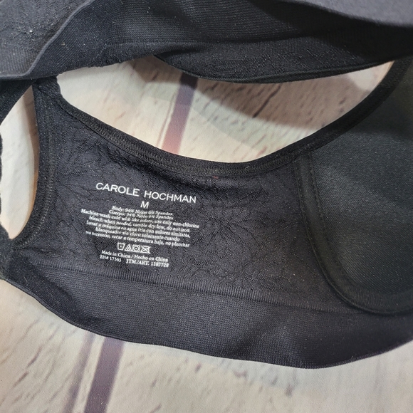 *3/$30* Carole Hochman Sleep Bra Black -M - Picture 3 of 3